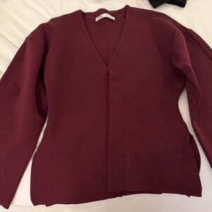 Zara Deep Burgundy Cardigan
